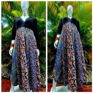 Anthropologie Boho Maxi dress NWT - Scarf-print skirt (approximately size 1x)